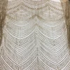 High quality champagne color sequin glitter african lace fabric organza