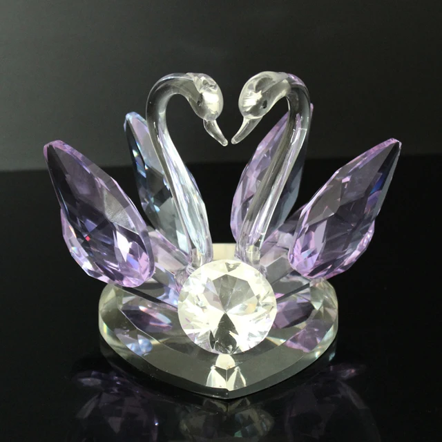 wholesale popular latest wedding decoration crystal gift swan