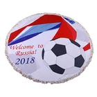 rounded shawl style football fans beach mat towel