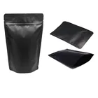 Black Aluminum Foil Stand Up Zipper Pouches Storage Bags for Food Herb Coffee