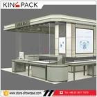 High end wood commercial jewelry showcase kiosk in mall jewellery display cabinets