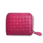 Top Wallet Manufacturer Wallet Fashion Top Layer Braided Sheep Leather Money Purse Women Wallet