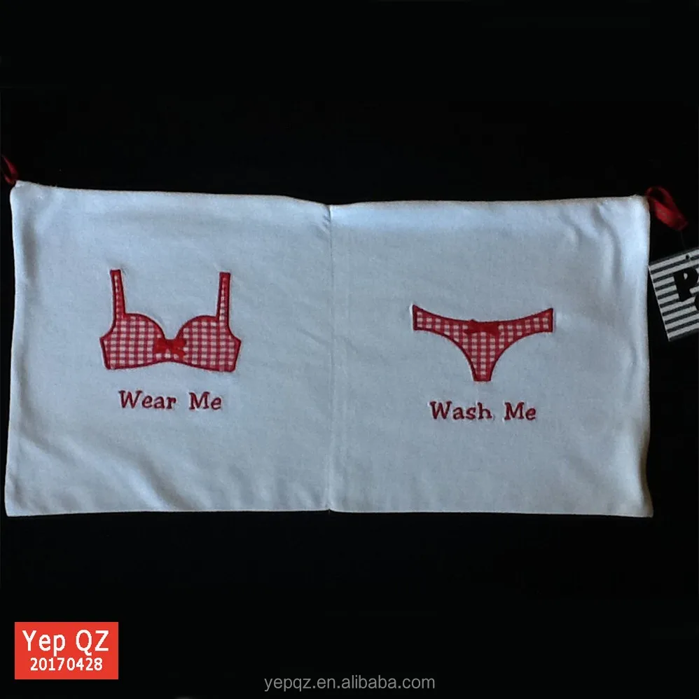 Custom Lingerie Wash Bags Wholesale Cotton Lingerie Bags For