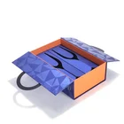 Luxury high end paper cardboard custom logo for gift wine glass packaging box