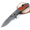 Stainless steel multi functional folding pocket knife rescue knife with belt cutter and glass breaker