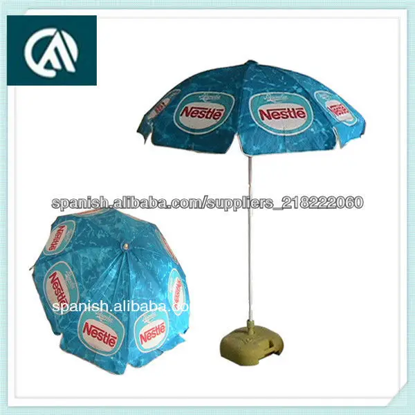 2014 venta caliente elegante sombrilla de playa al aire libre con logo