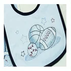 2layers front 100% cotton & back PVC material baby bib