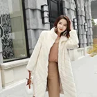Button Whole Fur Natural Plus Size Real Mink Furcoats For Women Trendy