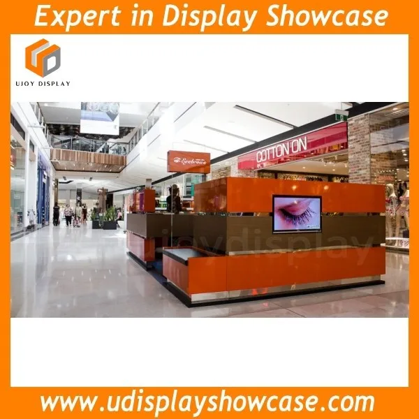 eyebrow threading shopping mall showcase kiosk