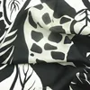 100% silk habotai habutai fabric with black-white design pattern for dresses
