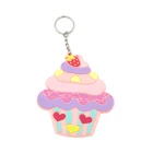 Chinese manufacturer can customize rubber soft pvc cake keychain