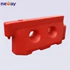 Two holes traffic safety water filled plastic road barriers