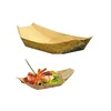 FSC bamboo tableware plate eco friendly disposable bamboo boat sushi