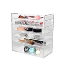 Wholesale 6 Drawers Acrylic Makeup Organizer,Acrylic Cosmetic Storage Drawers,Luxury Jewelry Display Box
