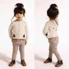Wholesale Infant kids versatile sweater front and back Intarsia patterns knitted cardigan for newborn baby girls