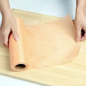 50sheets/roll Household scouring pad Kitchen nonwoven dish Cloths Cleaning Tools