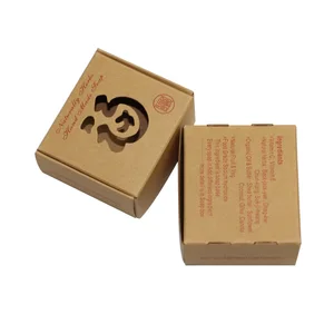 recycled custom folding kraft paper soap packaging paper box