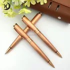 Business gift Best sale rollerball pen custom logo promotional rose gold metal ball pen