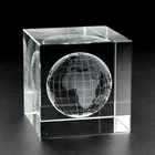 Cheap 3D laser etched blank k9 crystal block glass cube for engraving with high quality