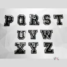 customized garment accessories letters sequin applique