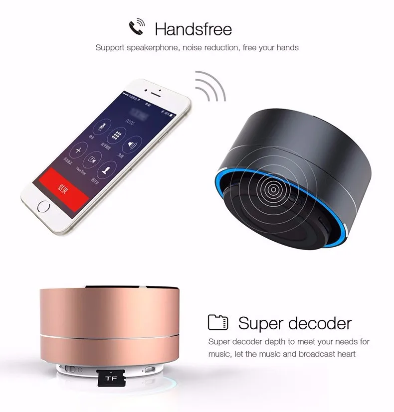 Factory Supply 3D Stereo Sound USB Rechargeable Wireless Mini Speaker Bluetooths for Mobile Phone - ANKUX.COM