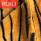 First class tiger pattern printing PV plush fabric for toys