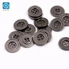 zinc alloy 19mm gun black 4 holes customized simple design durable black suit jeans metal Button