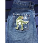 Fashion Embroidery Dinosaur Patch for Clothing Iron on Embroidered Applique Fabric Decorations Patch for Jeans