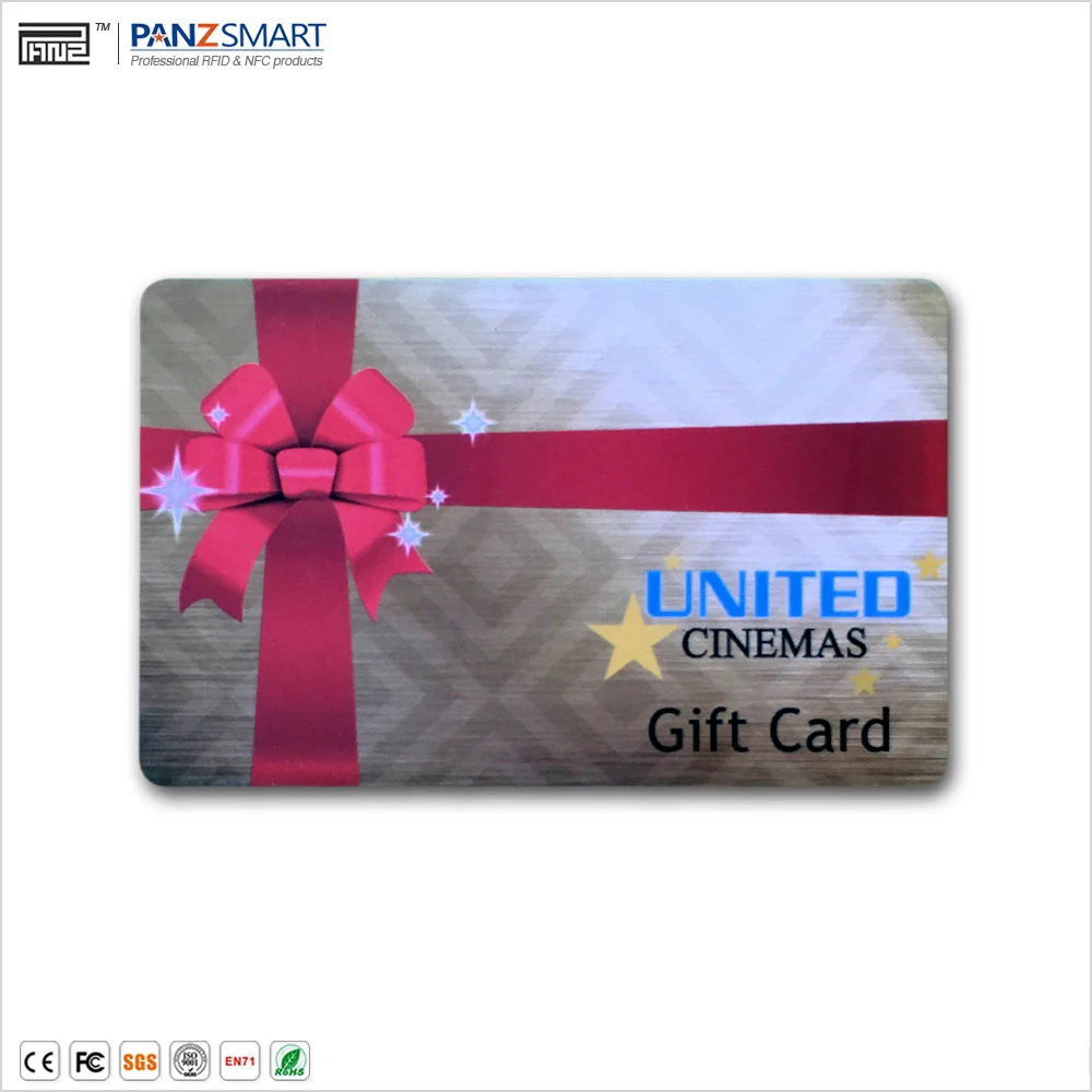 guangzhou cmyk full color printing pvc plastic gift cards for