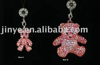 bling teddy bear keychain