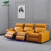 Custom American Simple Style Living Room Sofa Leather Recliner Sofa, Reclinable Leather Sofa For Family Room