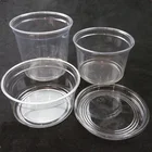 Disposable Salad Bowl Set Plastic Containers with Lid