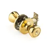 Polished Brass Gold Tulip Door Knob Master Key Cylinder Deadbolt Lock For Home Security