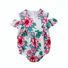 Infant clothing new design floral pattern baby boutique romper