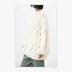 New design Super Chunky Handmade Knitting giant 100% Australian Merino Wool Marshmallow sweater