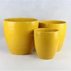 Yellow Pot Yellow Garden Pot Yellow Ceramic Big Flower Pot 332Y
