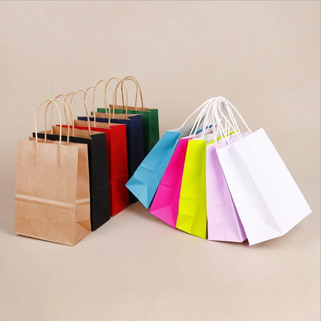 online shopping kraft paper bag gift paper bag wholesale