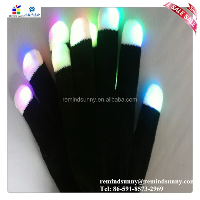 led black flash woolen gloves for promotion gifts