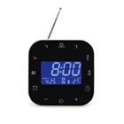 home digital calendar fm radio desk square lcd smart alarm clock