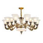 Modern american iron art glass LED design solutions international chandelier Lighting Foyer Dinning Room