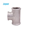 galvanized pipe used EN10242 galvanized cast pipe fittings manufacturer beaded tee fitting elbow bsp malleable iron pipe fitting