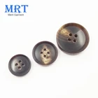 High-grade Natural Environmental Protection Brown/Black Cow Horn Button for Suits/Coat