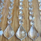MH-12774 clear hanging glass crystal drops beads chain