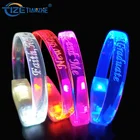 High Quality Christmas Color Changing Sound Activated LED Bracelet Wristband Flashlight