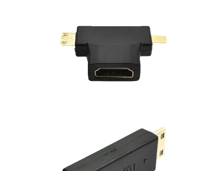 Wholesale 2 in 1 HDMI Female to Mini and micro HDMI Male Converter micro to mini hdmi output audio Adapter - ANKUX.COM