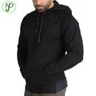 Custom premium raglan long sleeve muscle fit fitness hoodie t-shirt for men