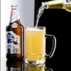 Wholesale China supplier custom printing big glass beer mug with handle