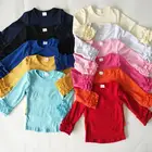 Wholesale boutique clothing multicolor icing long sleeve girls t shirts fall and winter kids clothes