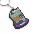 China wholesale custom no minimum logo 3d soft pvc rubber keychain