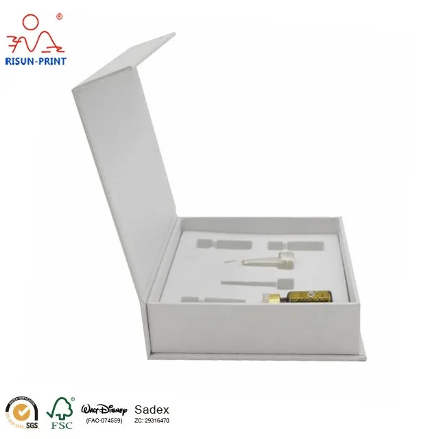 recycled custom printed book style cosmetic paper gift box